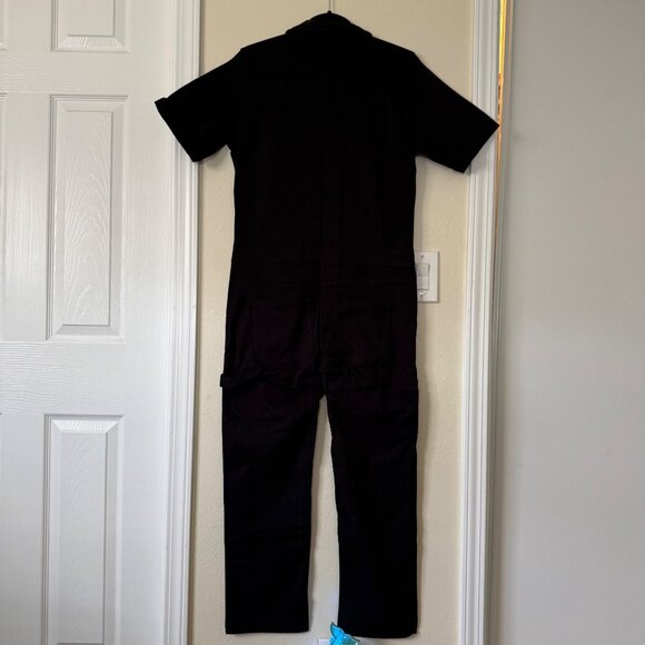 NWT Wildfang Black Workwear Short Sleeve Coveralls Cotton Blend Women Size S - Picture 7 of 9